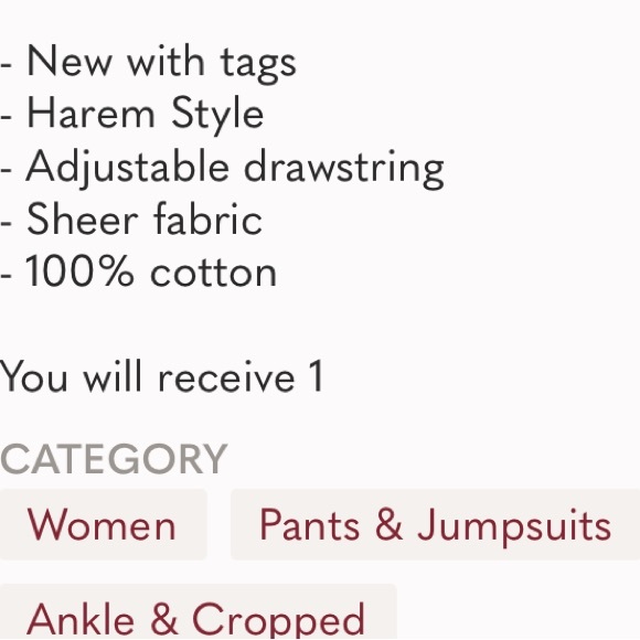 Women’s Gypsy 05 Royal Blue & Ivory Crochet Harem Pants - Picture 6 of 6